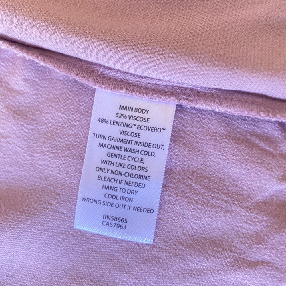 Nordstrom V-Neck Cami Tank Top Womens Large Purple Sleeveless Viscose Blouse - Picture 4 of 7